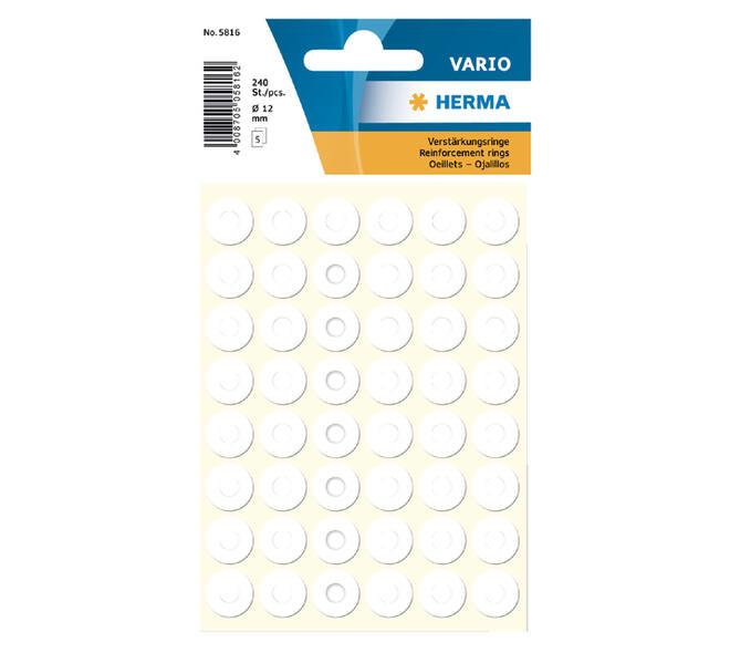Versterkingsringen HERMA 5816 12mm 240 stuks