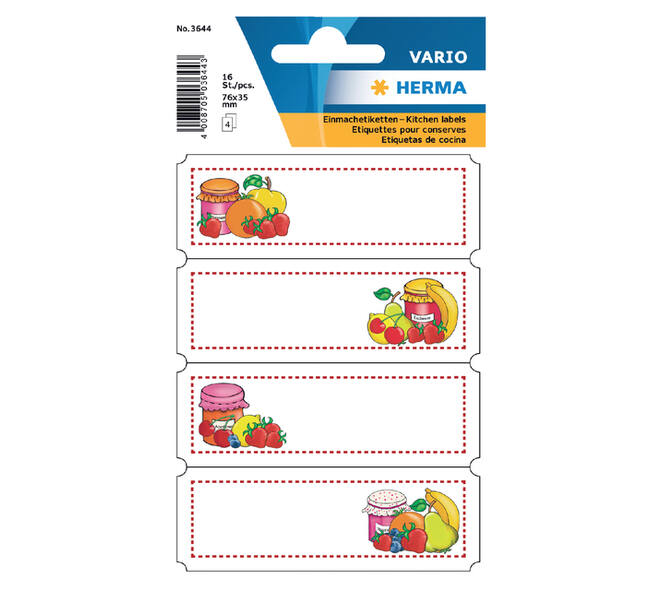 Etiket HERMA 3644 keuken vrucht assortiment