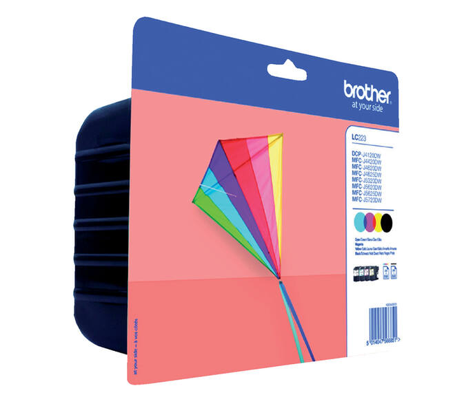 Inktcartridge Brother LC-223VALBP zwart + 3 kleuren