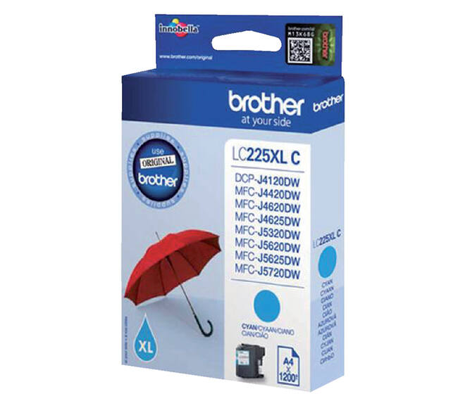 Inktcartridge Brother LC-225XLC blauw
