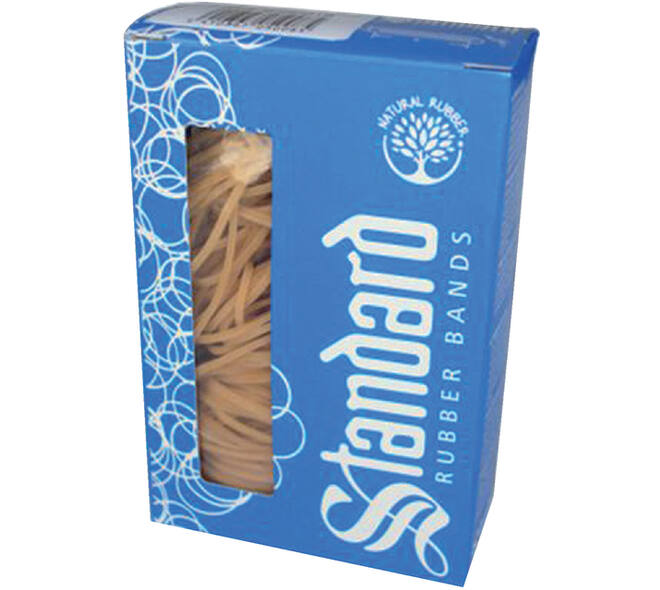Elastiek Standard Rubber Bands 68 140x5mm 50gr 28 stuks bruin