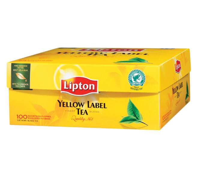 Thee Lipton yellow label zonder envelop 100x1.5gr