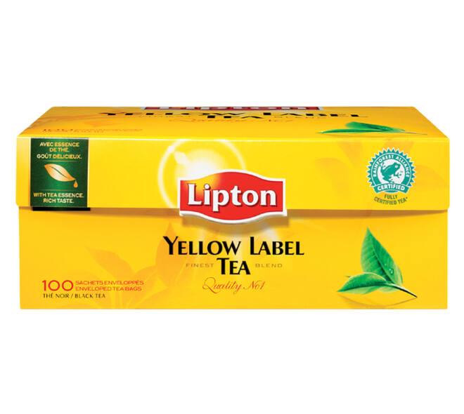 Thee Lipton yellow label met envelop 100x1.5gr