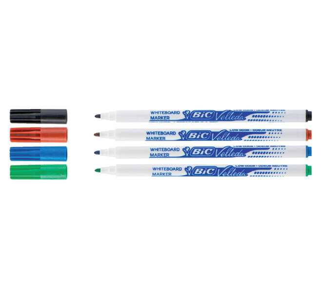 Whiteboardmarker Bic Velleda 1721 rond fijn assorti set à 4 stuks