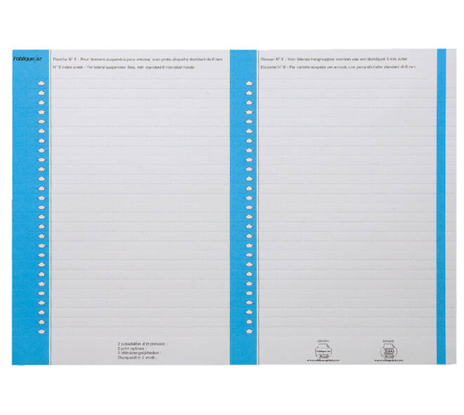 Ruiterstrook Elba Nr 8 138x6mm lateraal blauw 10 vel