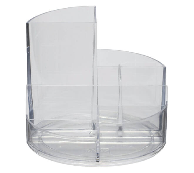 Pennenkoker MAUL roundbox 7 vakken Ø140x125mm transparant