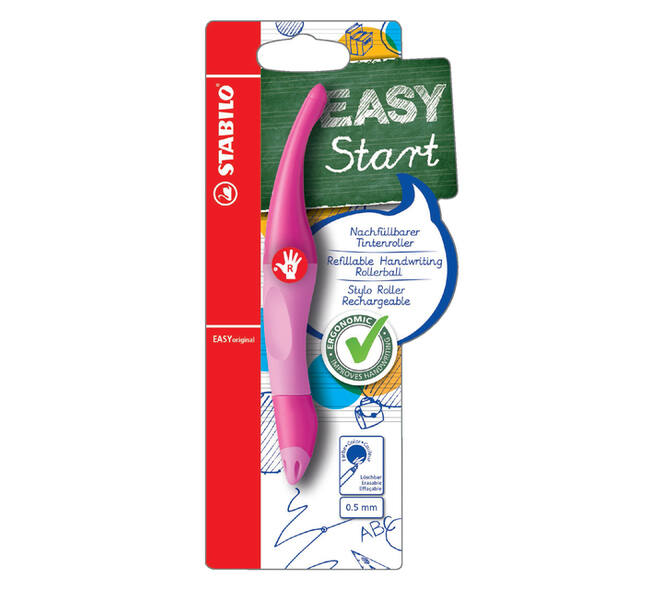 Rollerpen STABILO Easyoriginal rechtshandig roze/lichtroze blister