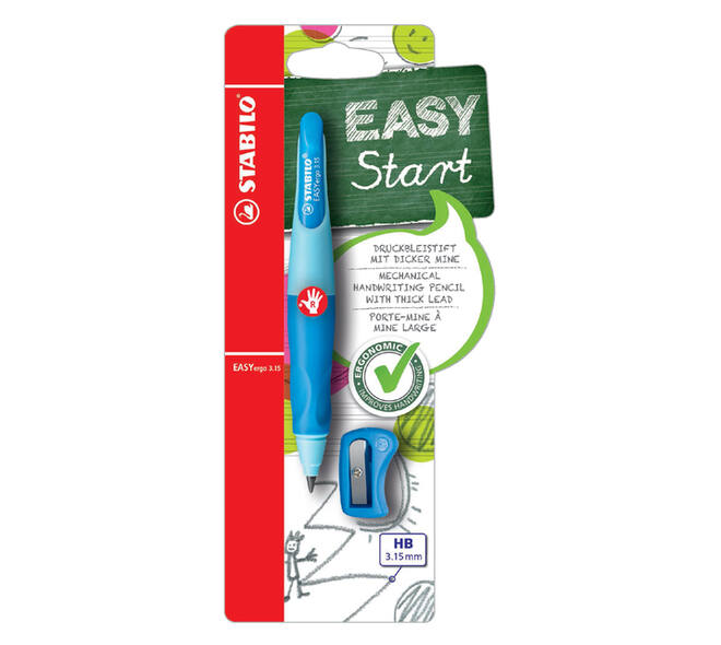 Vulpotlood STABILO Easyergo HB 3.15mm rechts bauwl/dbl slijper blister