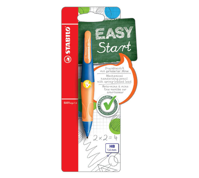 Vulpotlood STABILO Easyergo HB 1.4mm links ultramarine/neon or blister