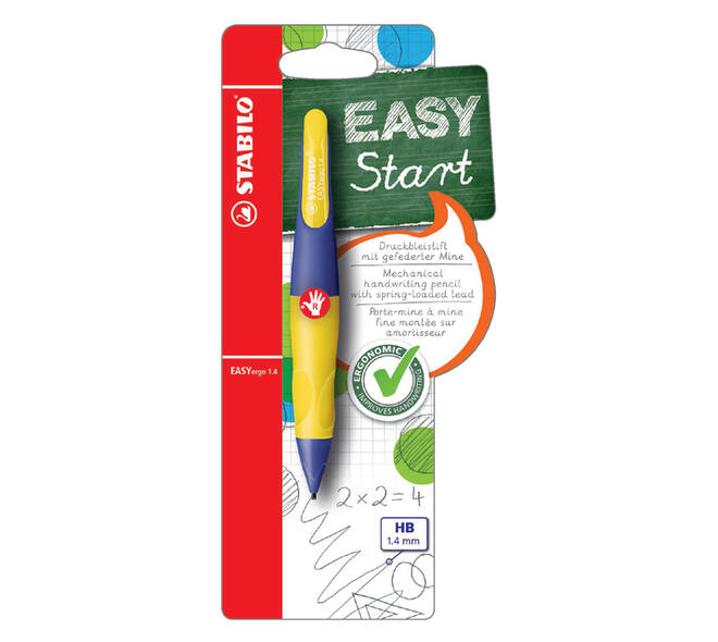 Vulpotlood STABILO Easyergo HB 1.4mm rechts  paars/neon gl blister