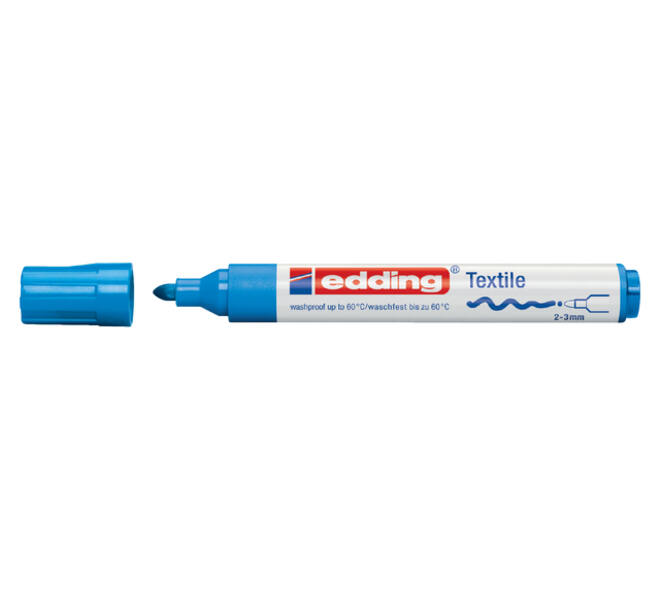 Textielmarker edding 4500 rond 2-3mm lichtblauw