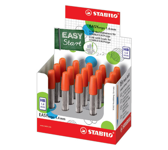 Potloodstift STABILO Easyergo 7880/6 HB1.4mm koker à 6 stuks