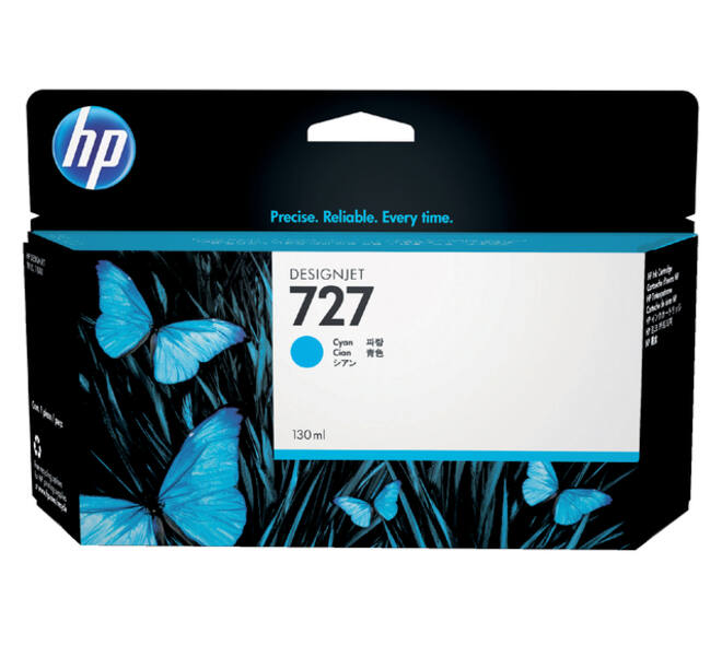 Inktcartridge HP B3P19A 727 blauw
