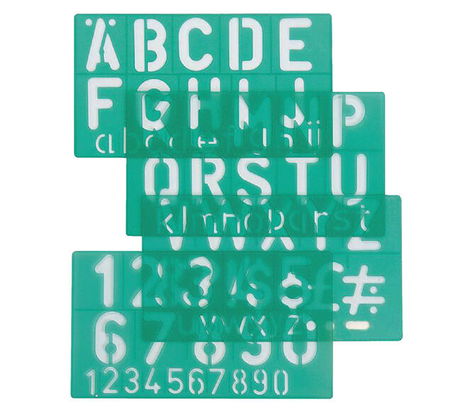 Lettersjabloon Linex hoofletters/letters/cijfers 50mm