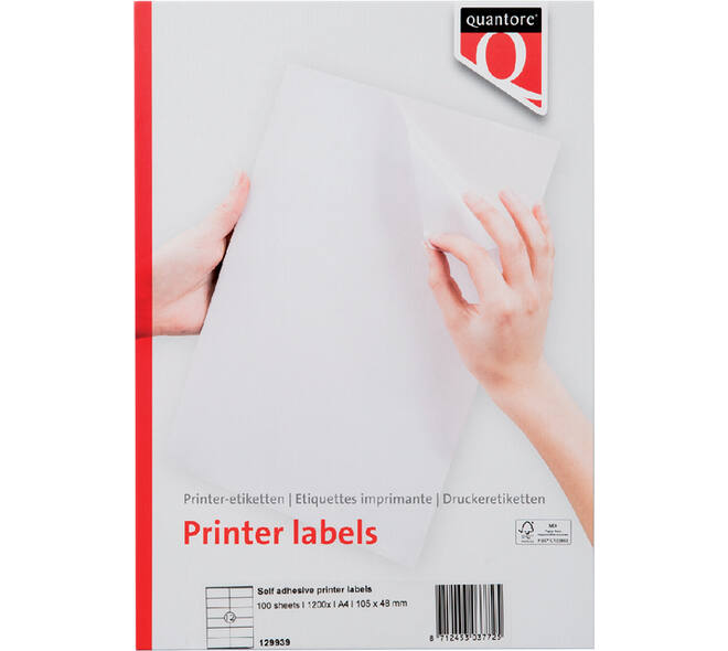 Etiket Quantore 105x48mm 1200 stuks