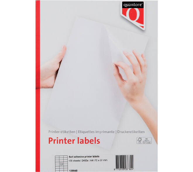 Etiket Quantore 70x37mm 2400stuks