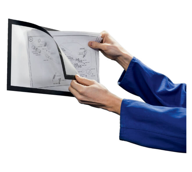 Duraframe Durable 498501 magnetisch Plus A4 zwart 2 stuks
