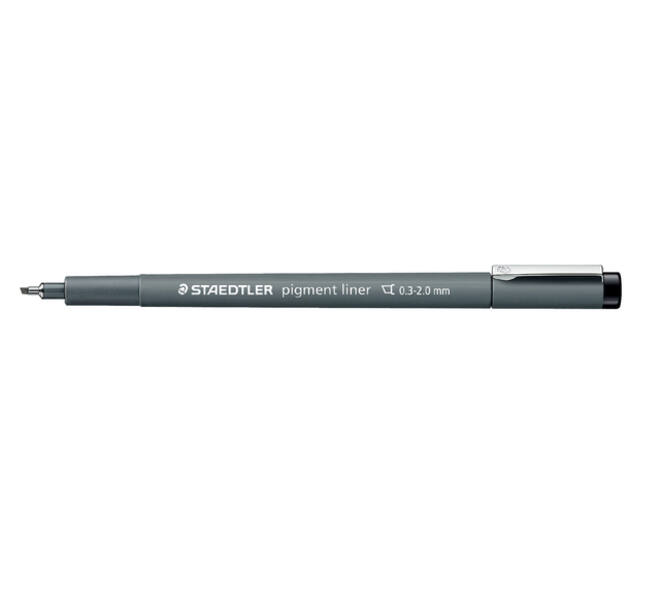 Fineliner Staedtler Pigment 308 zwart 0.3-2.0mm
