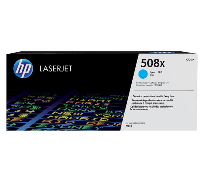 Tonercartridge HP CF361X 508X blauw