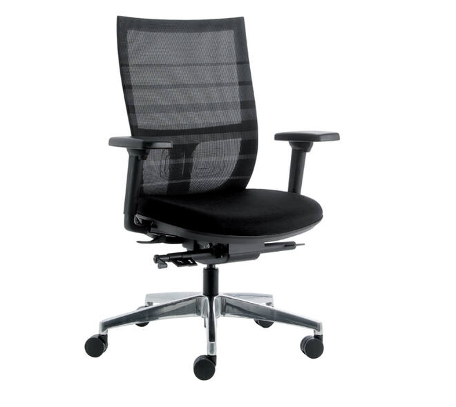 Bureaustoel Euroseats Curve Deluxe zwart
