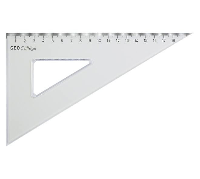 Driehoek Aristo 23620 200mm 30/60graden transparant