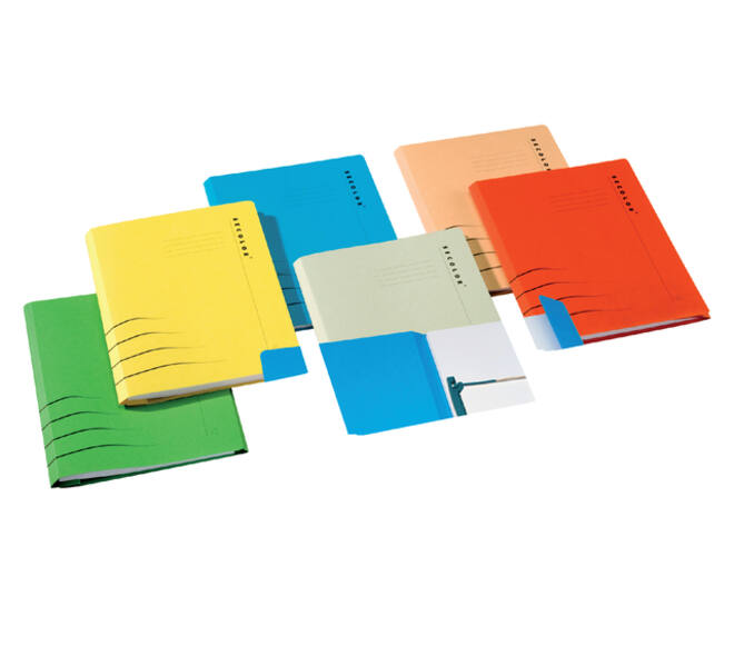 Combimap Secolor folio 1 klep recycled 250gr rood