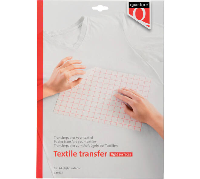 Inkjet transferpapier voor textiel Quantore lichte kleding 6 vel