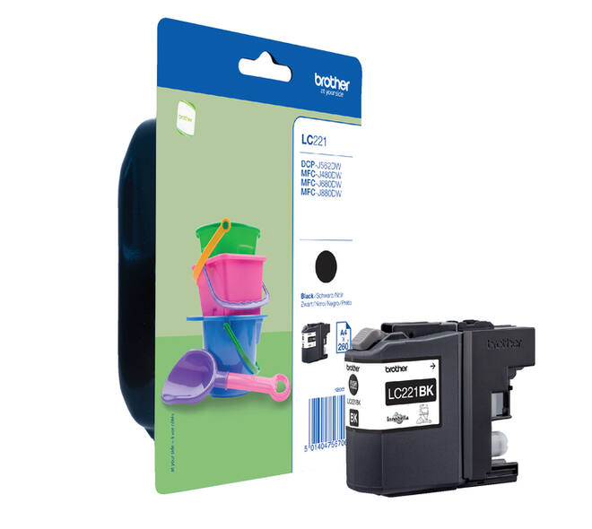 Inktcartridge Brother LC-221BK zwart