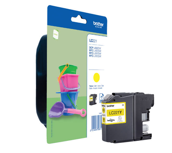 Inktcartridge Brother LC-221Y geel