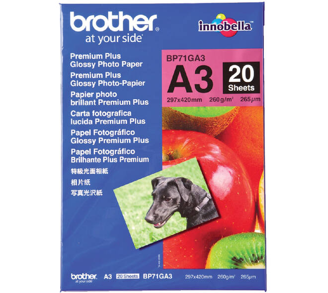 Fotopapier Brother BP-71 A3 260gr glossy 20 vel
