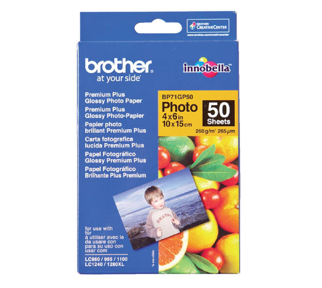 Fotopapier Brother BP-71 10x15cm 260gr glossy 50 vel