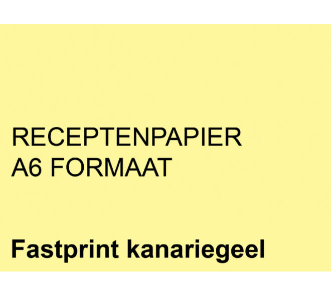 Receptpapier Fastprint A6 80gr kanariegeel 2000 vel