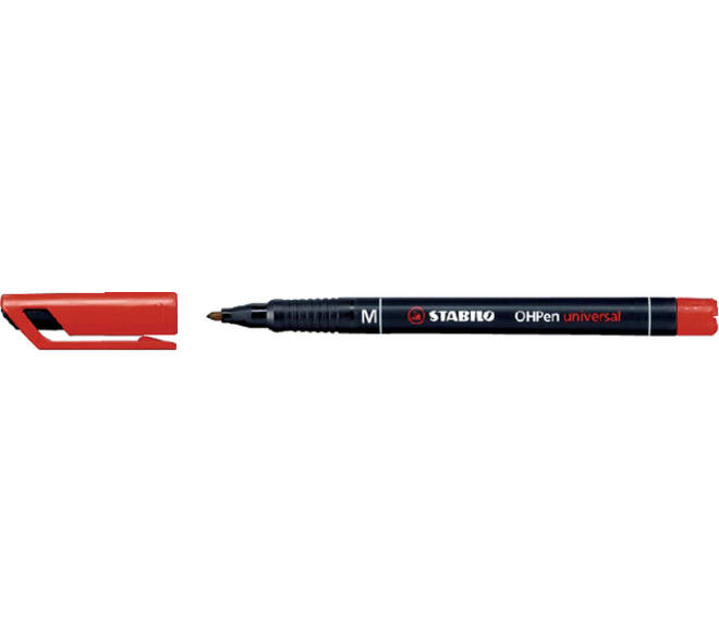 Viltstift STABILO OHpen 843/40 permanent rond medium rood