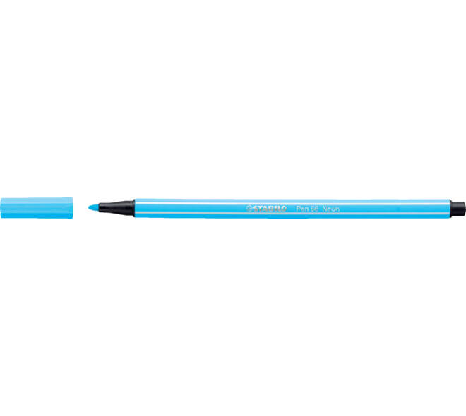 Viltstift STABILO Pen 68/031 medium neon blauw
