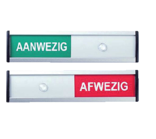 Infobord aanwezig/afwezig 125x30mm