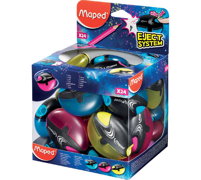 Puntenslijper Maped Galactic 1gaats display á 24 stuks assorti