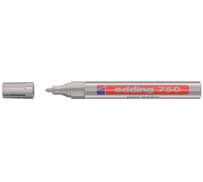 Paintmarker edding 750 op oliebasis 2-4mm zilver