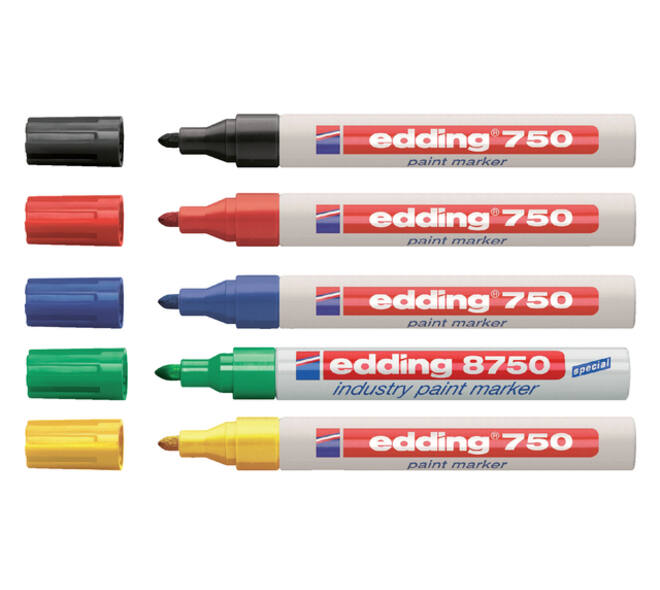 Paintmarker edding 750 op oliebasis 2-4mm zwart