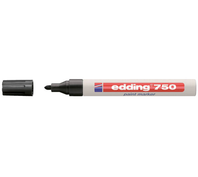 Paintmarker edding 750 op oliebasis 2-4mm zwart