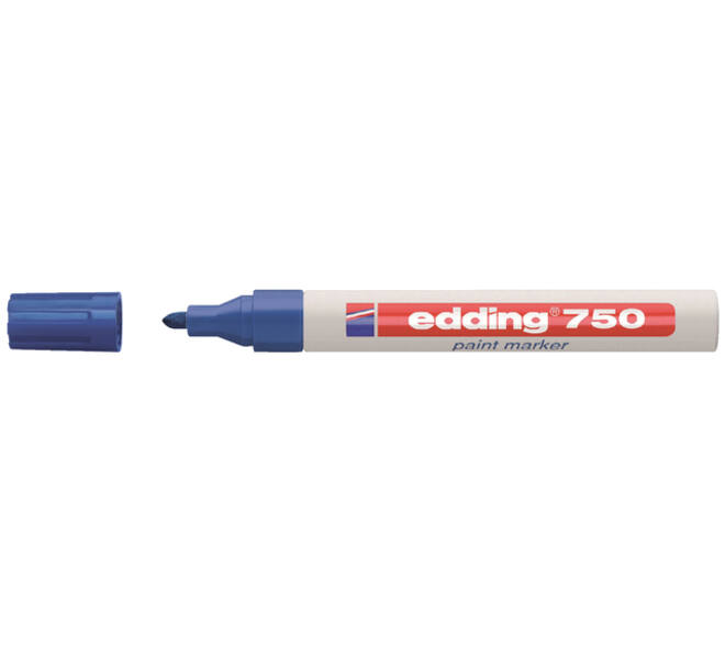 Paintmarker edding 750 op oliebasis 2-4mm blauw