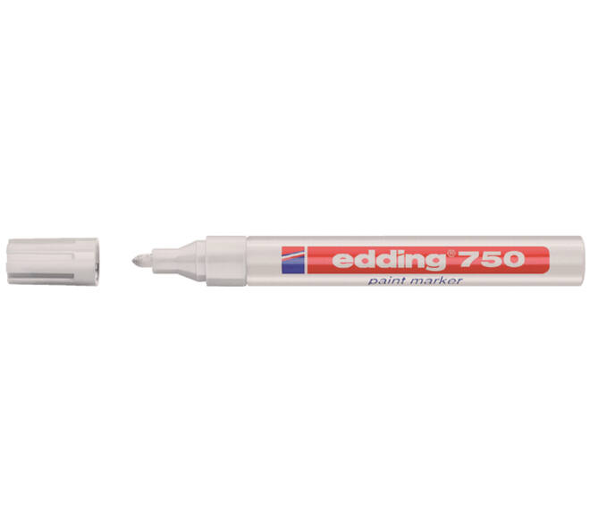 Paintmarker edding 750 op oliebasis 2-4mm wit