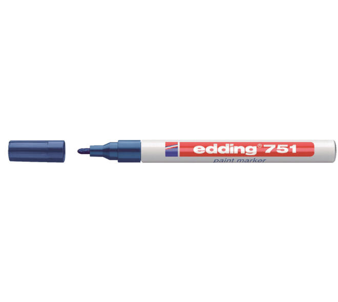 Paintmarker edding 751 op oliebasis 1-2mm blauw