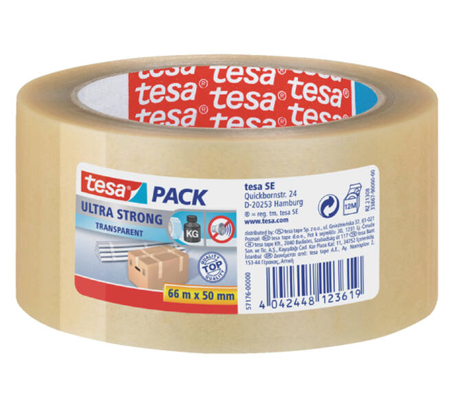 Verpakkingstape tesapack® Ultra Strong 66mx50mm transparant
