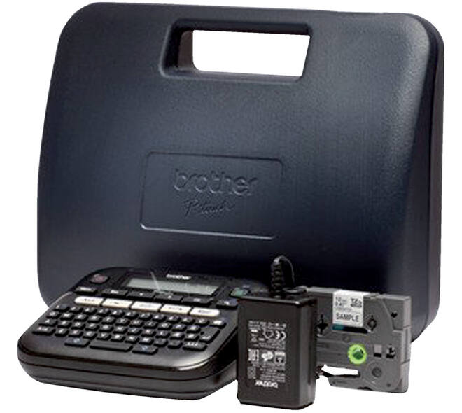 Labelprinter Brother P-touch TZe PT-D210 desktop qwerty 12mm zwart in koffer