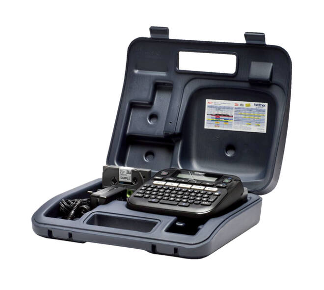 Labelprinter Brother P-touch TZe PT-D210 desktop qwerty 12mm zwart in koffer
