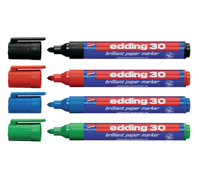 Viltstift edding 30 brilliant rond 1.5-3mm zwart