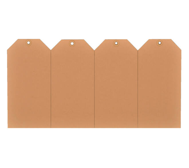 Label karton nr 2  200gr 40x80mm chamois 1000 stuks