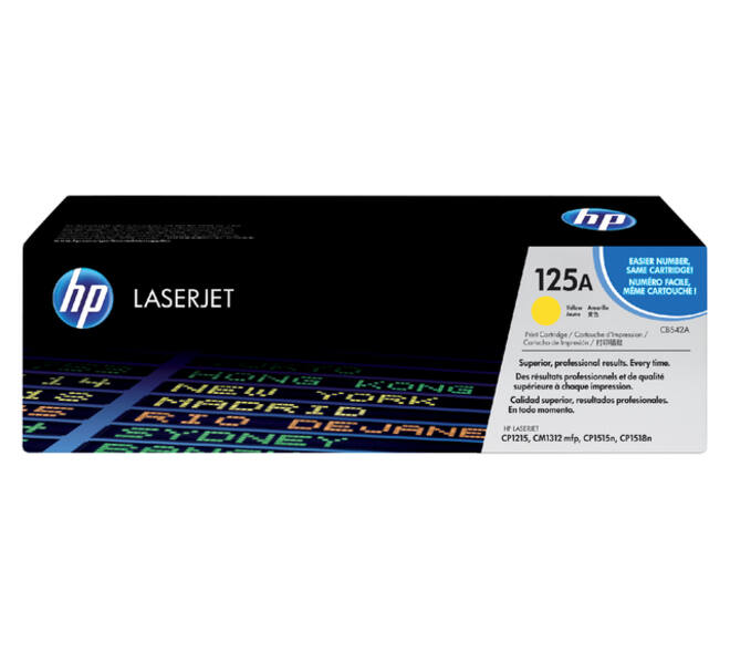 Tonercartridge HP CB542A 125A geel