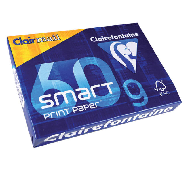 Kopieerpapier Clairefontaine Clairmail A4 60gr wit 500 vel