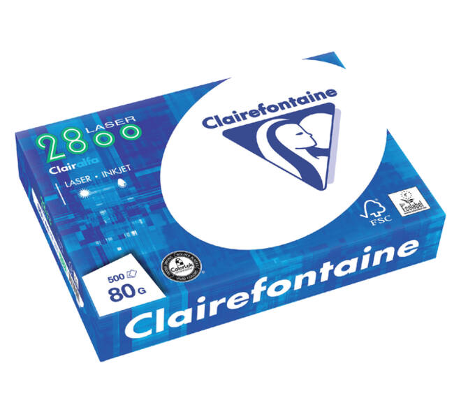 Kopieerpapier Clairefontaine laser A4 80gr wit 500 vel